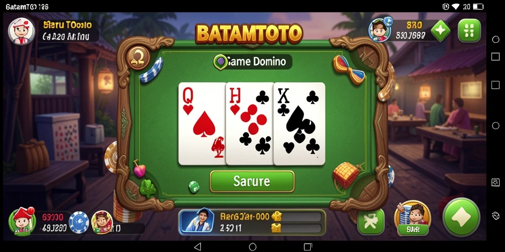Screenshot gameplay BATAMTOTO yang menampilkan aksi seru permainan Domino.