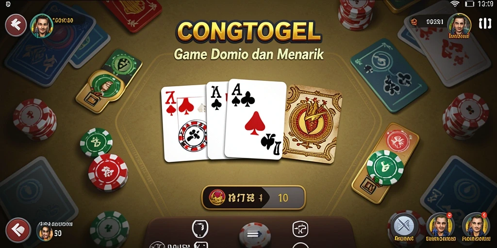 Tampilan gameplay seru dalam CONGTOGEL yang menampilkan aksi domino.