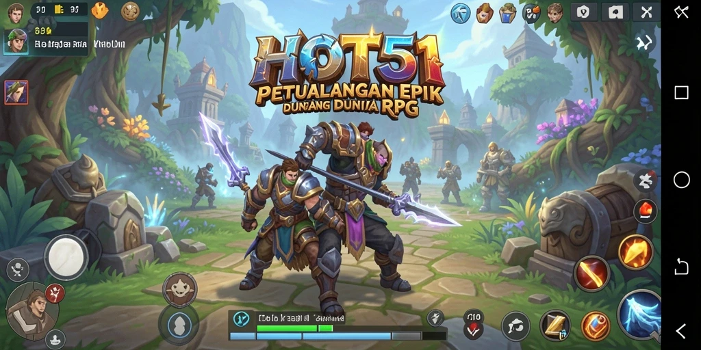 Tampilan gameplay HOT51 dengan aksi RPG yang mendebarkan.