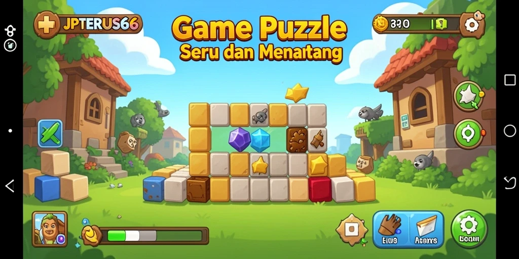 Tampilan gameplay menarik dari puzzle JPTERUS66.