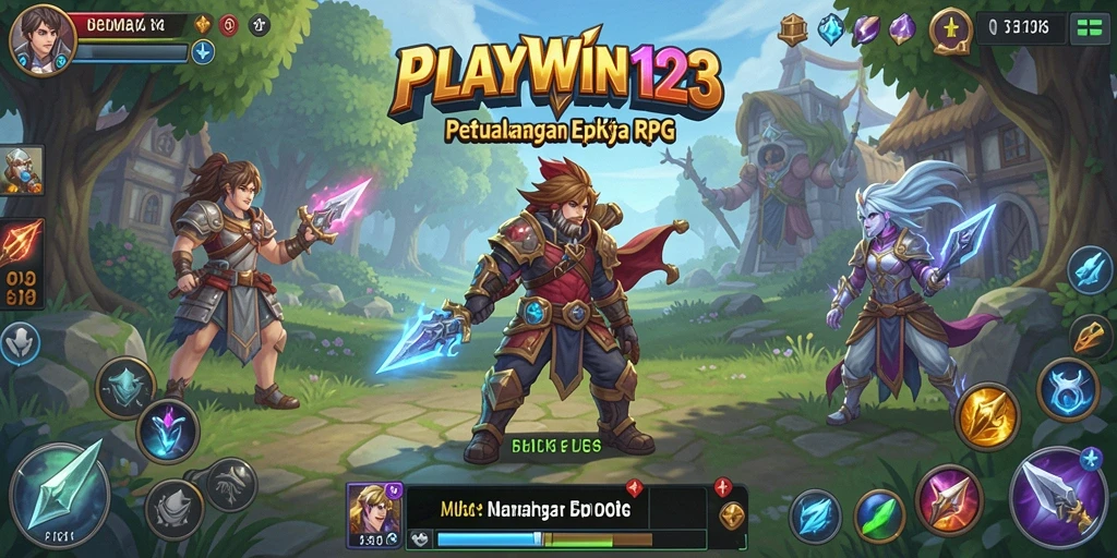 Tampilan screenshot gameplay dari <strong>PLAYWIN123</strong> dengan aksi petualangan RPG yang mendebarkan.