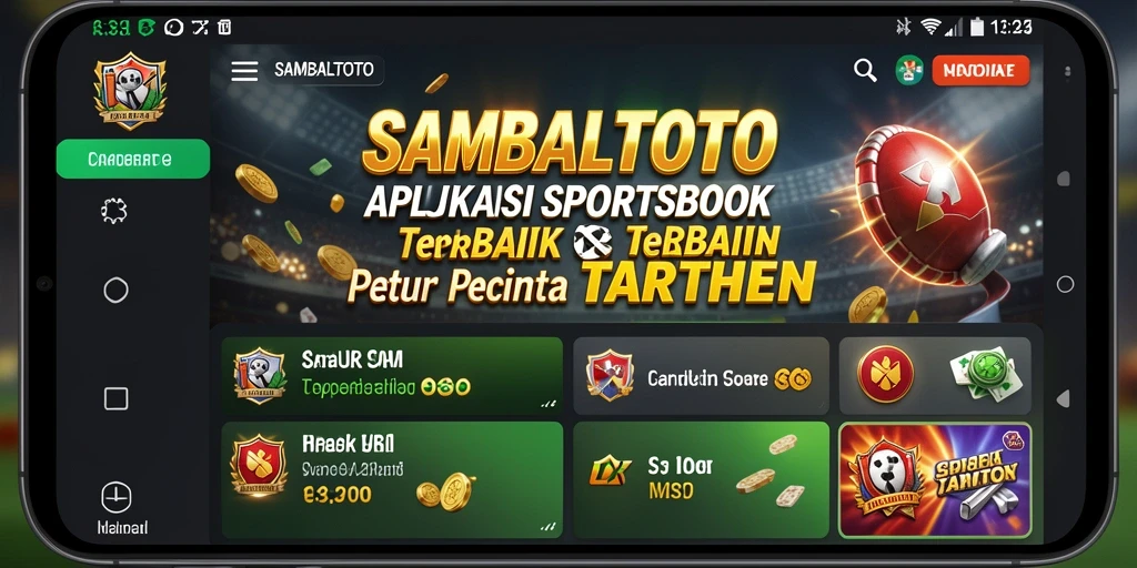 Tampilan utama SAMBALTOTO menampilkan fitur taruhan olahraga yang interaktif.