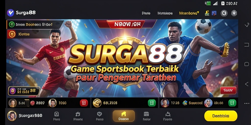Tampilan menarik dari aplikasi Sportsbook SURGA88 saat bermain.