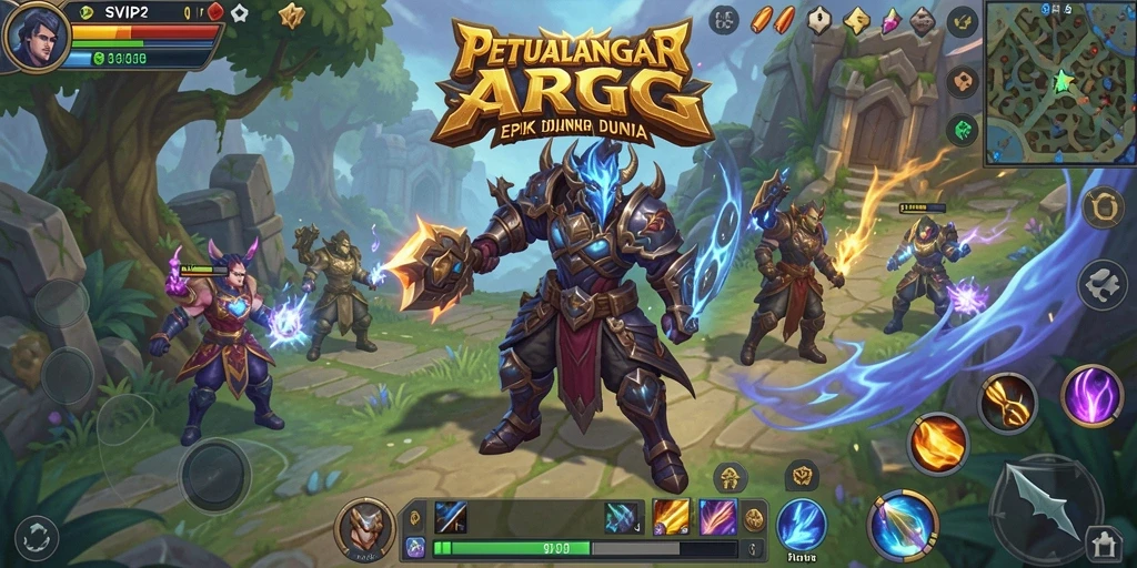 Screenshot gameplay ARPG penuh aksi dari SVIP2.