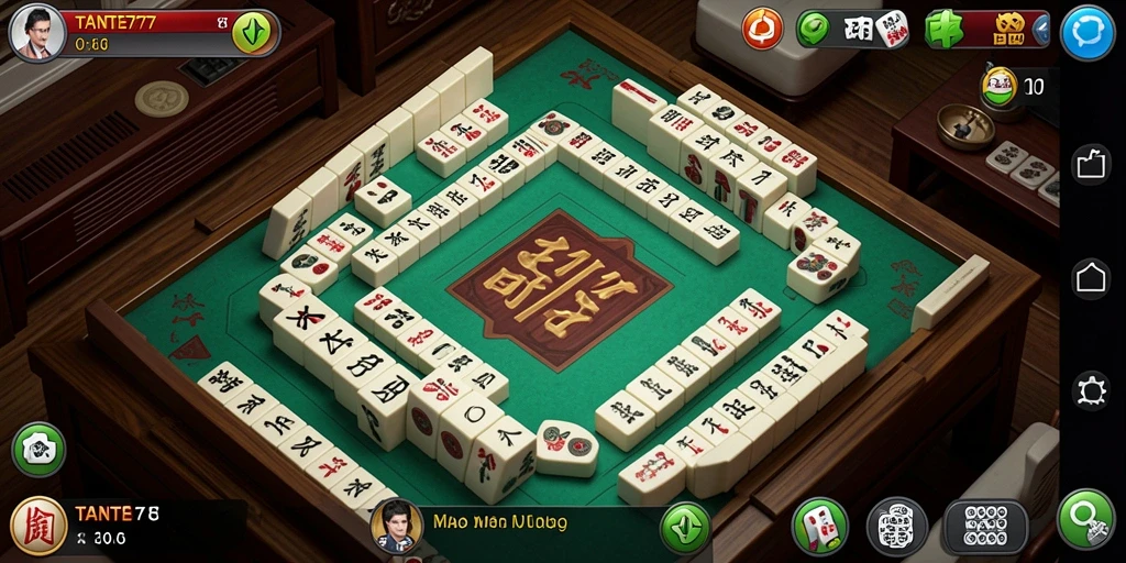 Screenshot utama TANTE777 menampilkan gameplay seru Mahjong dengan grafis yang menarik.