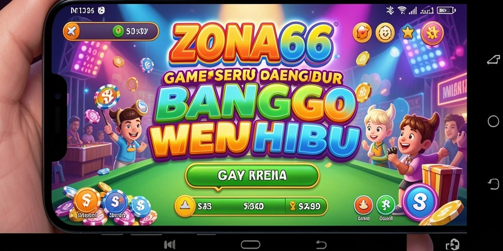 Tampilan gameplay seru dalam ZONA66 dengan animasi Bingo yang menyenangkan.